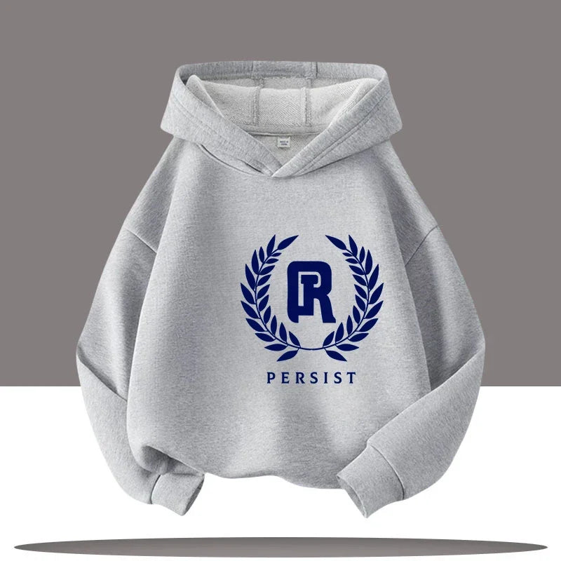 Autumn Winter Letter Print Kids Warm Children's Hoodie Kid Casual Sport Sweatshirt Cartoon Boys Clothing Girls Long Sleeve Top