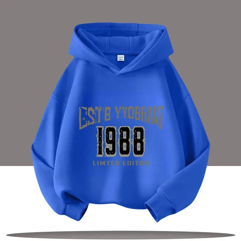 Autumn Winter Letter Print Kids Warm Children's Hoodie Kid Casual Sport Sweatshirt Cartoon Boys Clothing Girls Long Sleeve Top