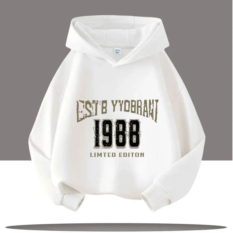 Autumn Winter Letter Print Kids Warm Children's Hoodie Kid Casual Sport Sweatshirt Cartoon Boys Clothing Girls Long Sleeve Top