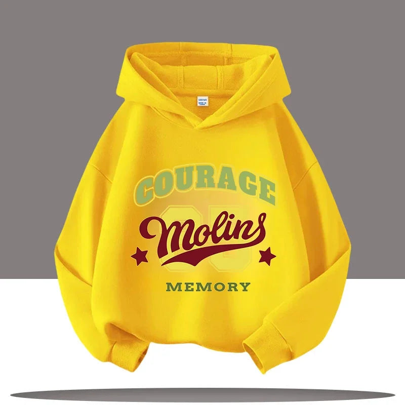 Autumn Winter Letter Print Kids Warm Children's Hoodie Kid Casual Sport Sweatshirt Cartoon Boys Clothing Girls Long Sleeve Top